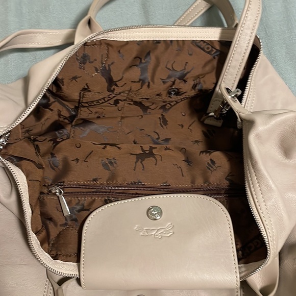 Longchamp Le Pliage Cuir Top Handle Bag CLAY - Picture 11 of 15